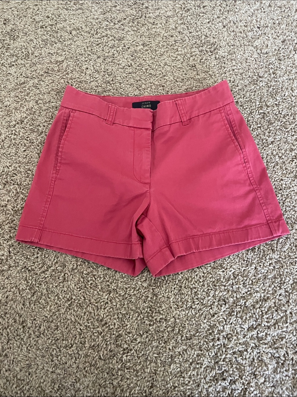 J. Crew Coral Pink/Red Chino Shorts